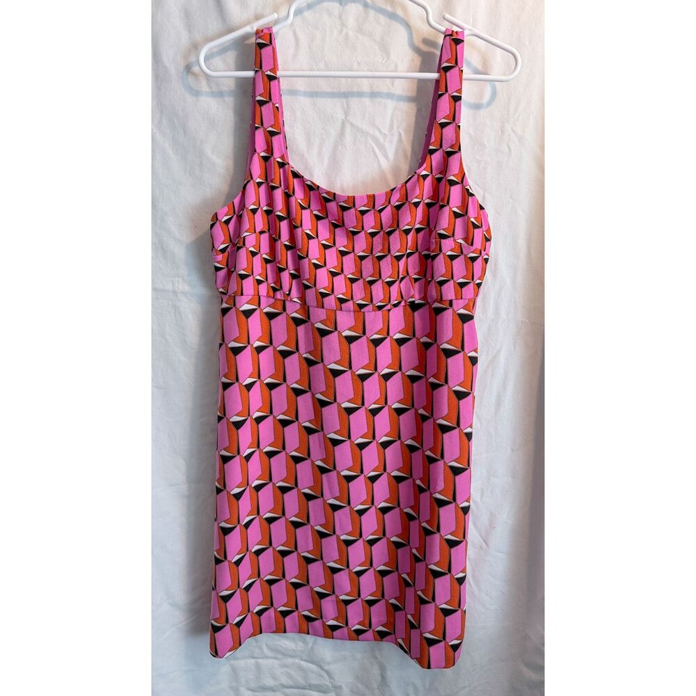 DVF for Target (Diane Von Furstenberg) Pink Modern Geo Mini Shift Dress